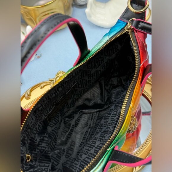 🆕 KURT GEIGER LONDON 🧿 NWOT Small Recycled Shopper Crossbody Bag, Rainbow - Picture 11 of 15